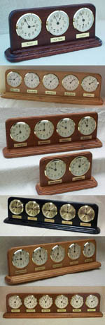 time zone clocks for the desk or table top - custom made
